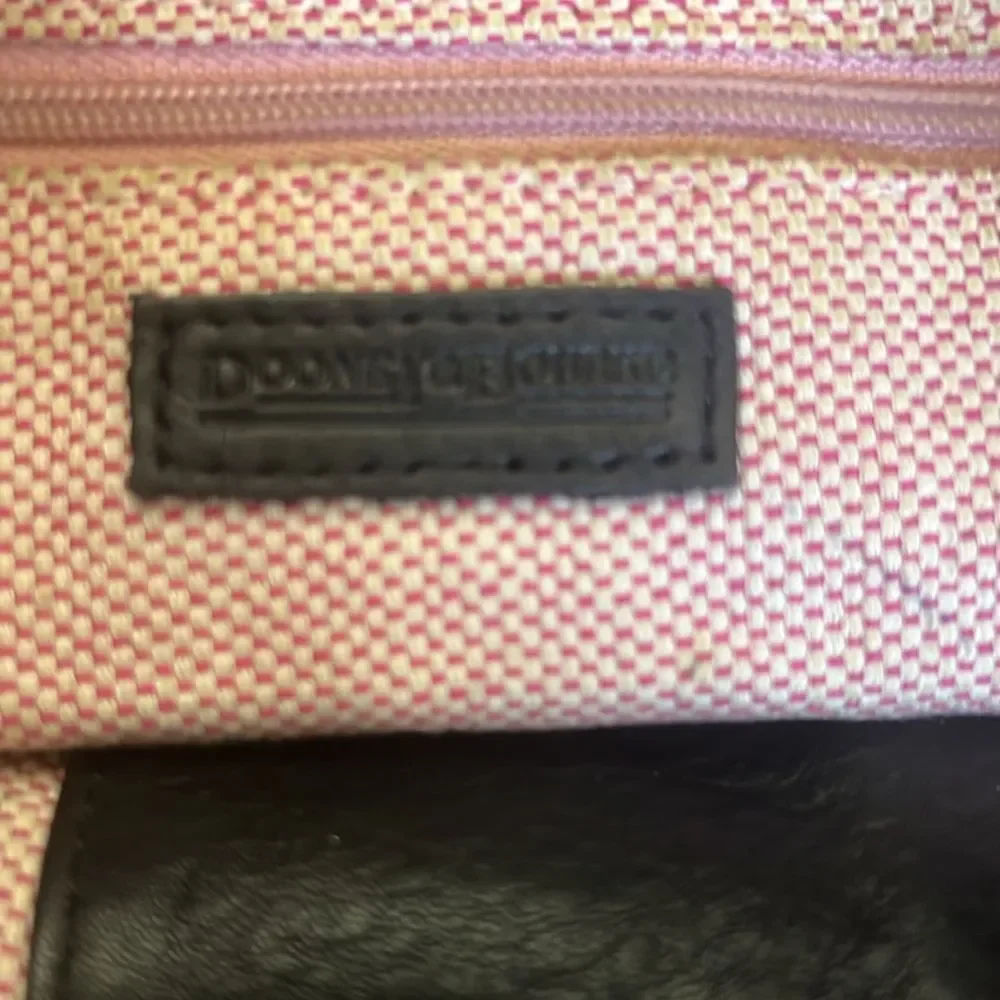 DOONEY & DOURKE BLACK LEATHER CLASP‎ SATCHEL HOBO SHOULDER BAG.